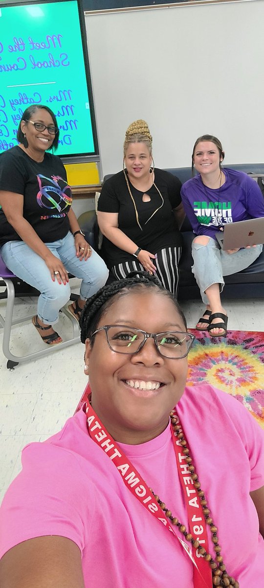 DrFields2020's tweet photo. @STEAM_GEMS School Counselors are all smiles during our planning meeting. We are continuing to cruise 🛳 to a successful school year. #CrownsUp👑 #BeBold #BeDriven #BeYou https://t.co/h6zqXBlyyT