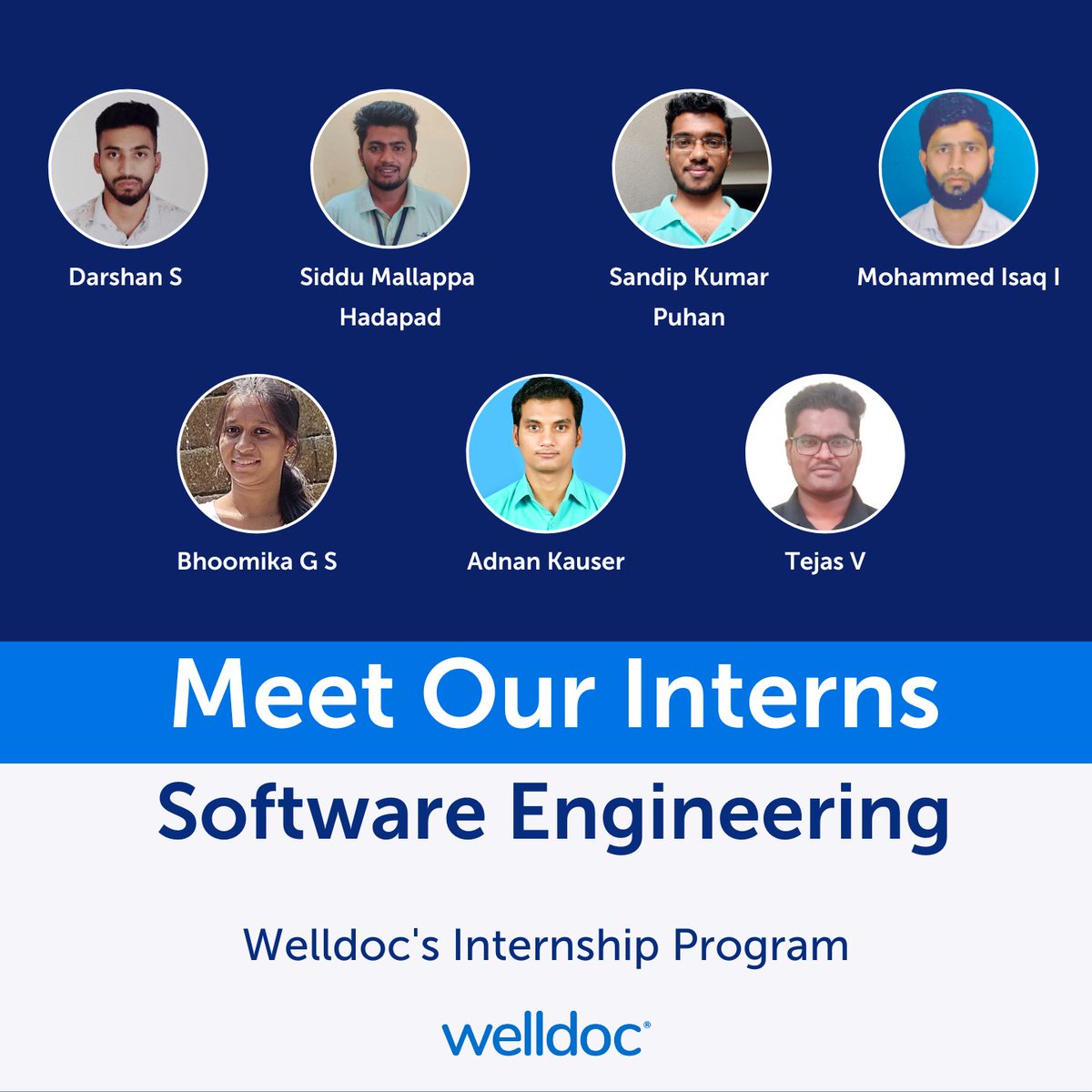Welldoc's tweet photo. Meet Welldoc’s Software Engineering interns in our Bangalore CIDR office! Welldoc is excited to embed this next generation of talent directly into our #digitalhealth teams, where they can lead, collaborate, and help drive our tech and platform forward. #healthtech #welldoccareers https://t.co/fROzbjTSav
