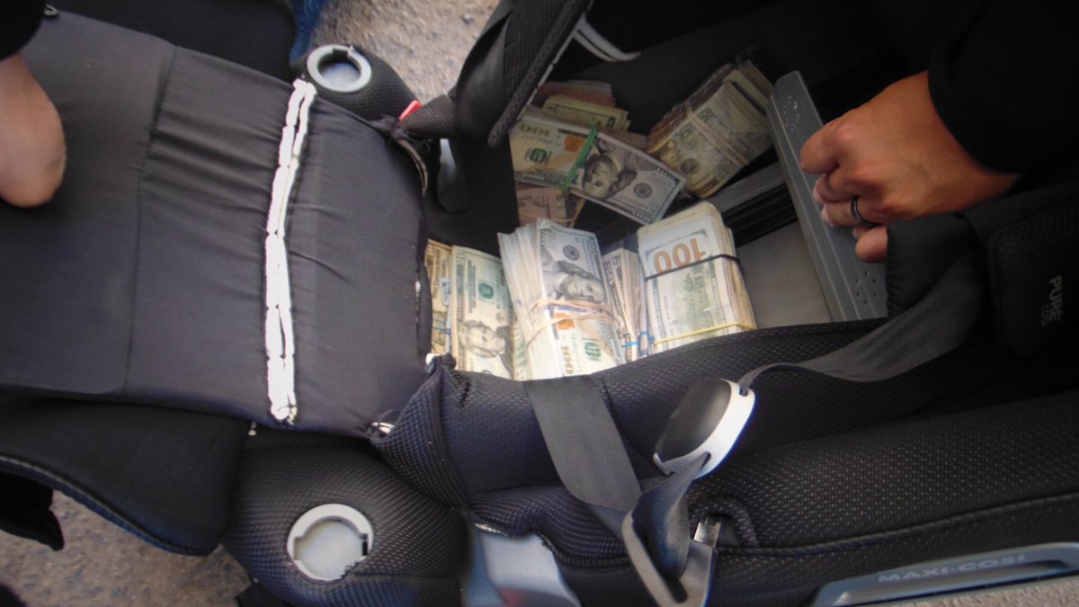 DFOTucson's tweet photo. Earlier this week, @CBP officers/K9 team at the Port of #SanLuis, AZ seized over $64,000 of undeclared currency. The money was hidden inside a child’s car seat &amp; in jewelry boxes. Great work by our officers for keeping illegal proceeds out of the hands of criminal organizations. https://t.co/zet7DWBWmr