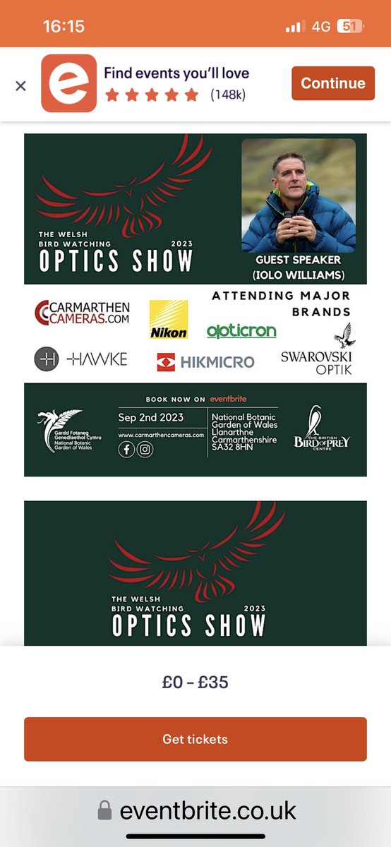 IoloWilliams2's tweet photo. I’ll be talking about my long career in conservation at the Welsh Birdwatching &amp; Optics Show on Saturday Sept 2nd at the National Botanic Garden of Wales. It’s a great day for the whole family. See you there.
@CarmsCameras
@walesbotanic https://t.co/1UlauUMrPs