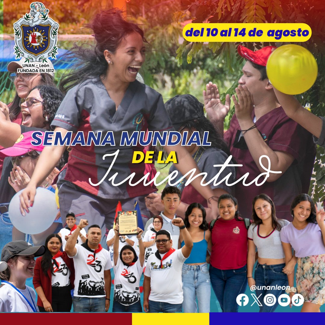 unanleon's tweet photo. La Semana Mundial de la Juventud busca reconocer a la población juvenil como eje fundamental de la sociedad y base creativa que promueve los procesos de cambio. https://t.co/4ccTFDGPx7
