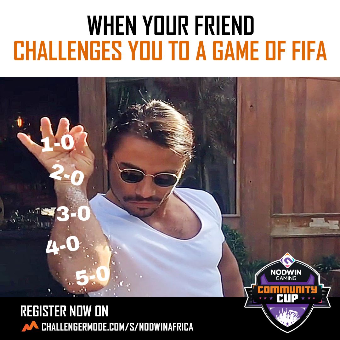 Call in that friend &amp; join the action – Register Now for your chance to win big at the #FIFA solo cup ⚽💰  

Use the link below to Register now!👇👇 
🔗 challengermode.com/s/nodwinafrica

#Fifa #fifa23 #MobileGaming #ps4 #ps5 #Esports #EsportsCommunity #GamingCommunity #GamingLife