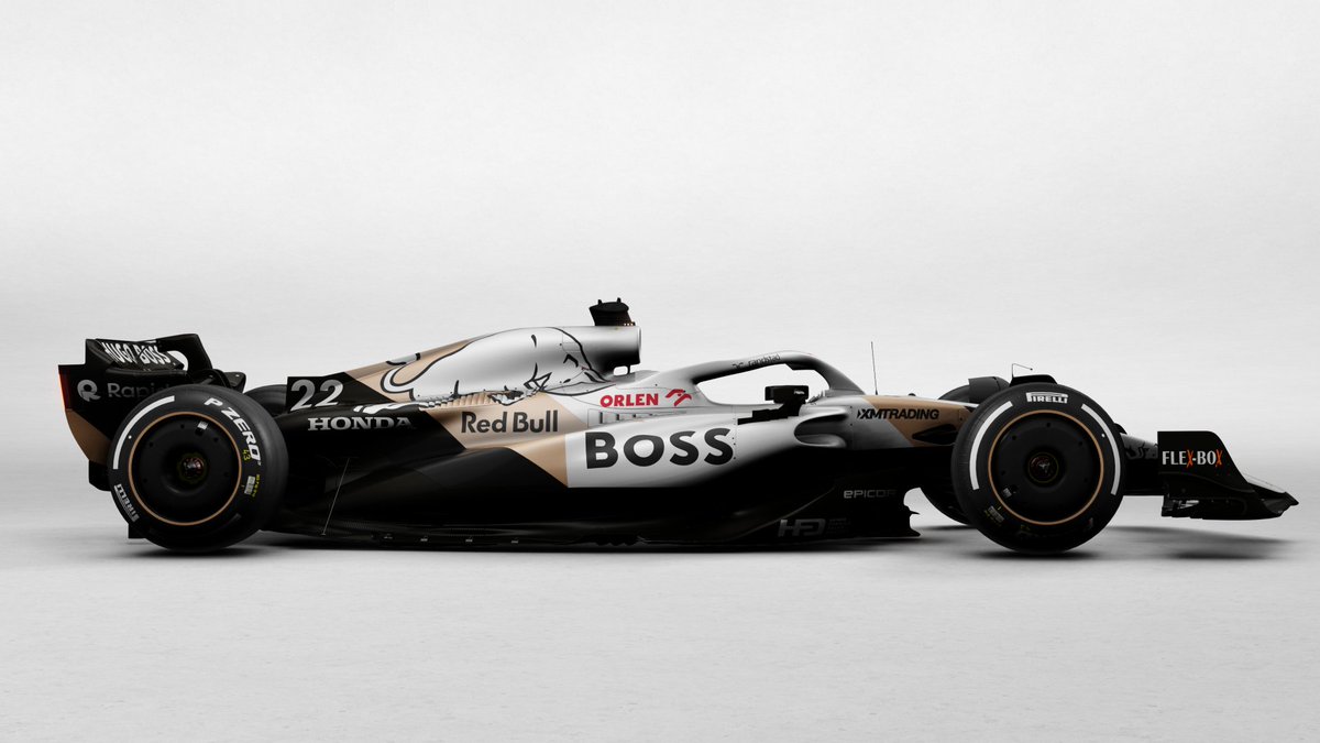 SirQwert's tweet photo. 2024 Boss Bulls Formula 1 Concept

With the rumor mill beeing red hot, 
my take on a @HUGOBOSS sponsored @AlphaTauriF1 Team for next season. 

#f1 #formula1 #hugoboss #concept #livery #redbullracing #AlphaTauri #f12023 #f12024 https://t.co/bOyvsPSD2I