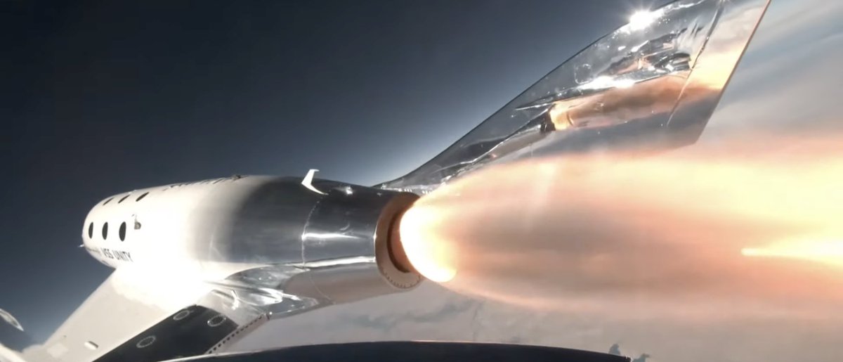 Release release, release! #VSSUnity has successfully released from our mothership #VMSEve and ignited the rocket motor. WATCH: virgingalactic.com #Galactic02