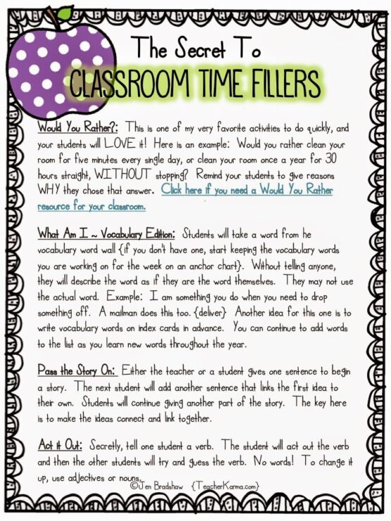 Have 5 or 10 minutes left in class and done with your lesson? Try these ideas.

sbee.link/u4nytxwa6h via <a href="/Jen_Literacy/">Jen Bradshaw</a>
#edutwitter #k12 #teaching