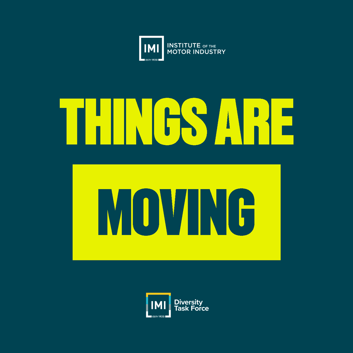 The_IMI's tweet photo. Our Diversity Task Force has been busy over the last few months. We are showcasing our new campaign @UKmotorshow next week. But, valued Member's of the IMI can get a sneak-peek. Details below:
https://t.co/dLqRbZbDvE
#IMICommunity #DiversityTaskForce #ThingsAreMoving https://t.co/tRs4wT4VYx