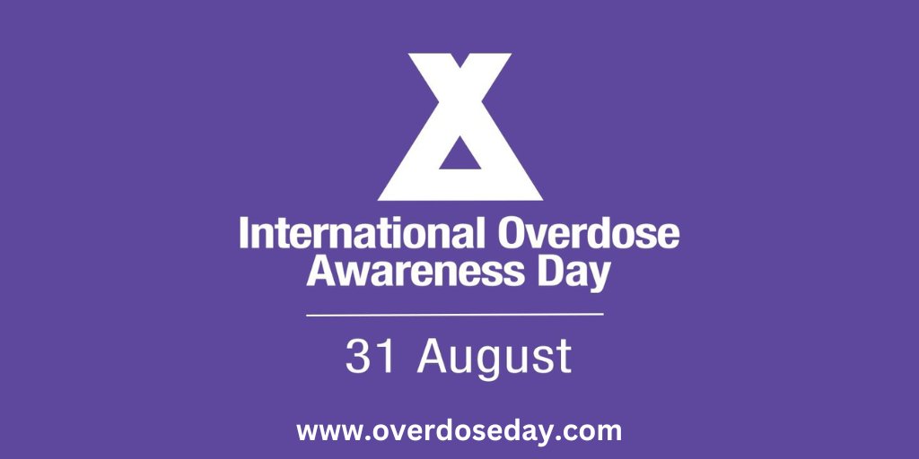 August 31: join the campaign to end overdose, remember without stigma those who have died from overdose, and acknowledge the grief of the family and friends left behind. Go to overdoseday.com for more about International Overdose Awareness Day #OverdoseAware #EndOverdose