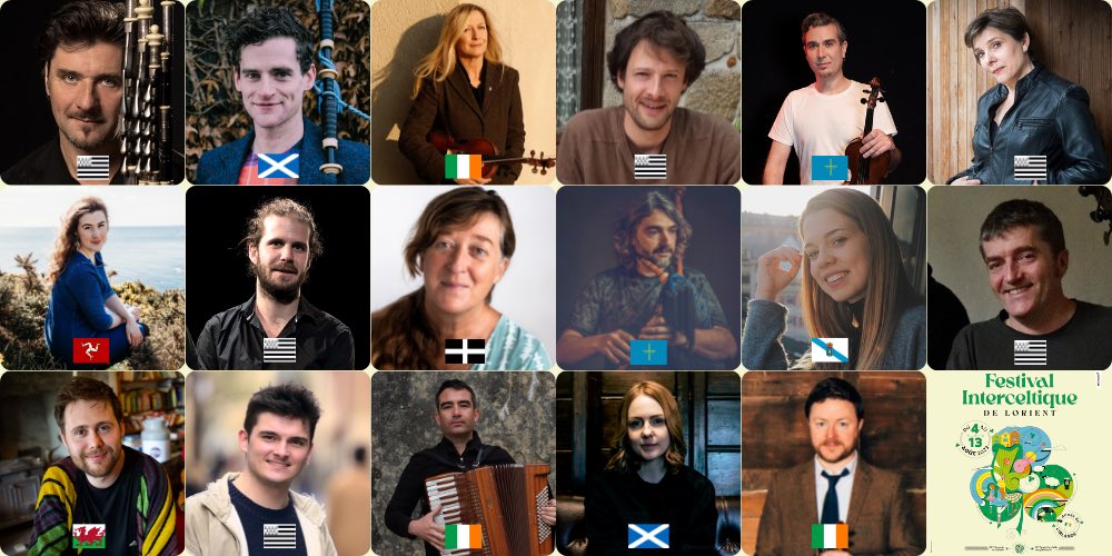 Delighted to be sharing the stage tomorrow evening with this incredible lineup of musicians and singers from Asturias, Galecia, Brittany, Wales, Cornwall, Isle of Man, Scotland and Ireland at the @FESTIVALLORIENT #celticodyssée 

festival-interceltique.bzh/spectacles/?sp…