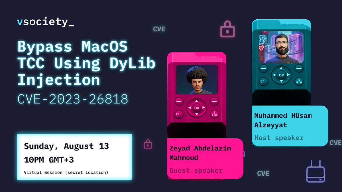 vicariusltd's tweet photo. The OG fellas @mhz_cyber @AzimaZeyad are ready to show us what they're made of this Sunday, with the inaugural vsociety live stream! Secret location will be revealed soon! 🤫 (I'm putting my money on the Discord server 😁) https://t.co/zcKZEVIZam