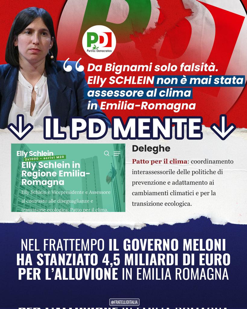 Senza pudore il #PD cerca di negare la responsabilità della #Schlein negli incarichi regionali. Eppure...