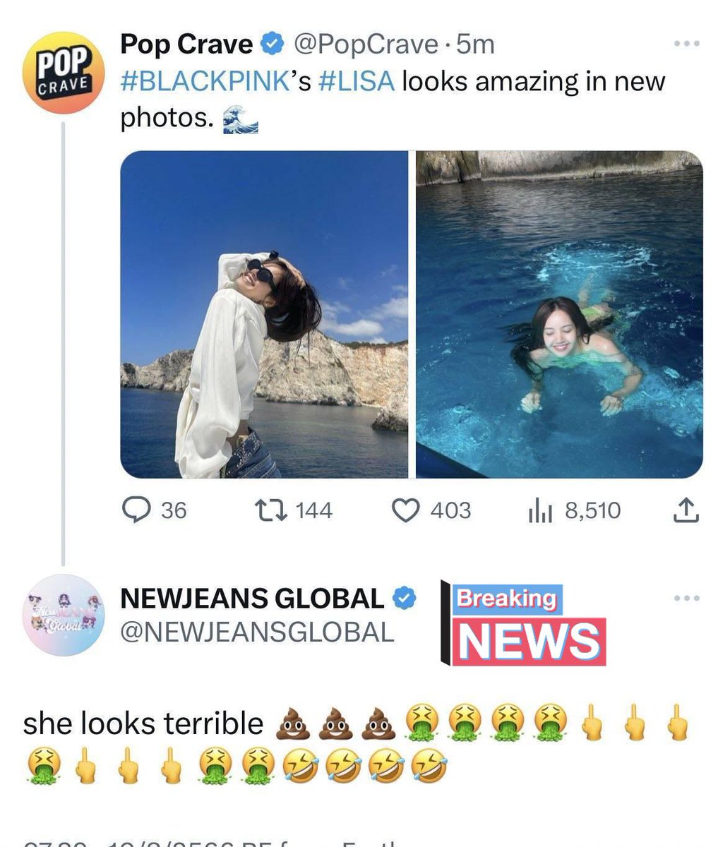 Btsforever1325's tweet photo. "WERE HACKED"

this is the worthless excuses when someone forgot to switch the account.
APOLOGIZE TO LISA @NEWJEANSGLOBAL https://t.co/JOKn8SKXgy