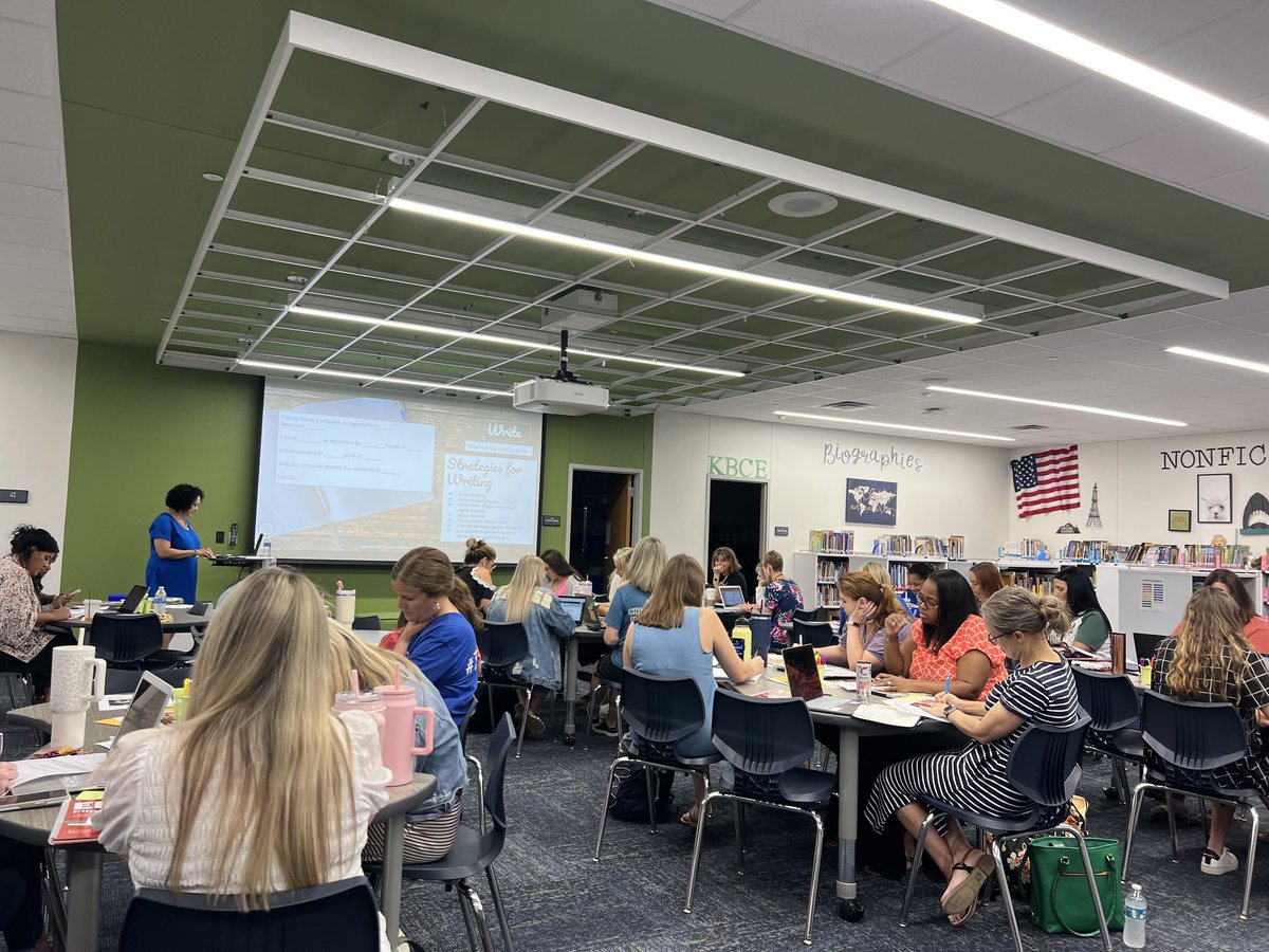 Our Elementary ESL teachers are learning many strategies to support our EB students! Thank you, ⁦<a href="/BearCreekElem/">Bear Creek</a>⁩, for hosting us!#WeAreGCISD #GCISDBilEsl ⁦<a href="/ESC11Bil_ESL/">ESC11 English Learner Support</a>⁩