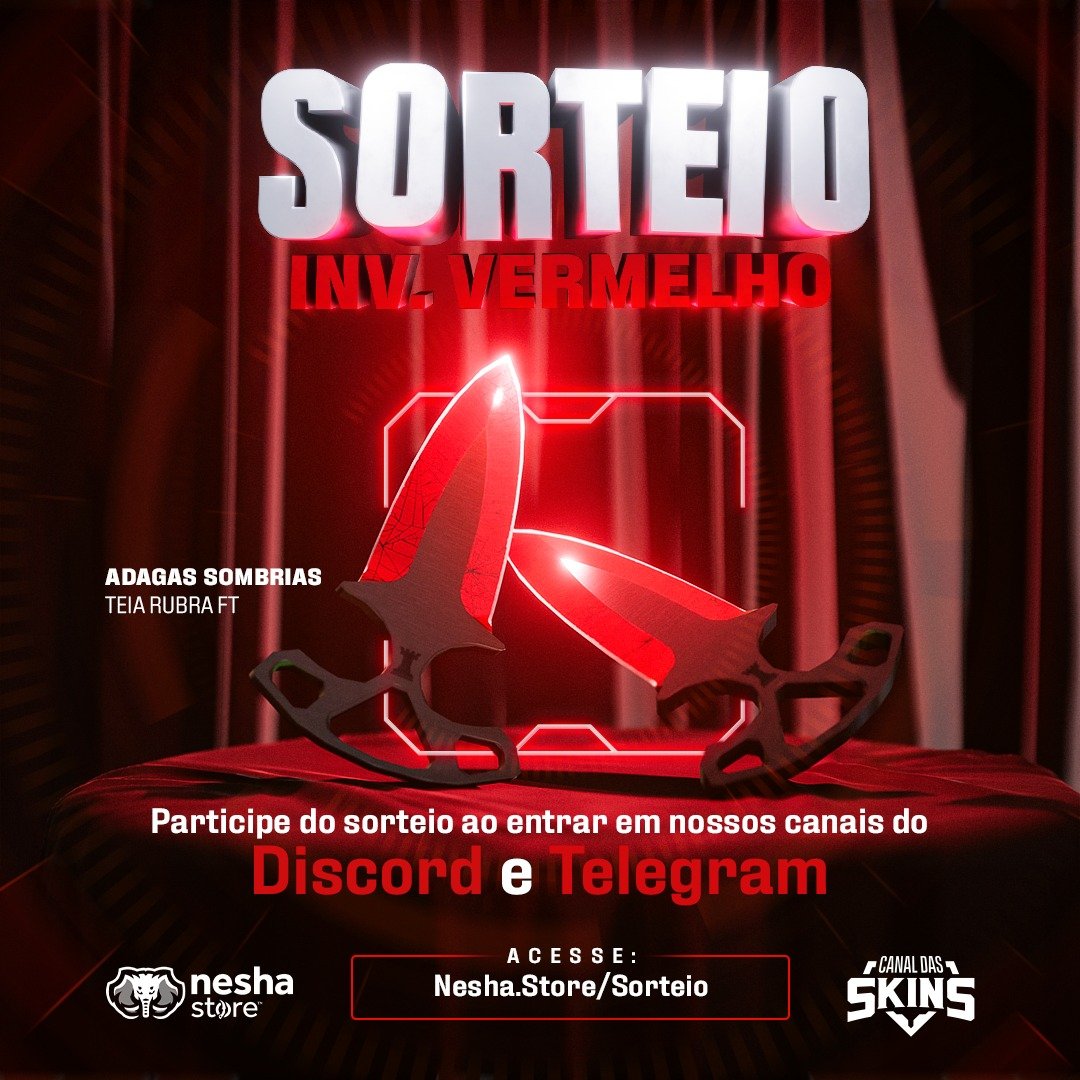 lukao150's tweet photo. 🟥 ALERTA DE SORTEIO 🟥
A NeshaStore está fazendo um sorteio especial de um inventário vermelho e é bem simples participar!

👉 Se liga só:
É só entrar nesse link e cumprir as 2 entradas: https://t.co/2Ff4GrrFRV

Não fique de fora! Resultado em 23/08. Vamos torcer juntos! 🍀 https://t.co/qnBqAQf4C0