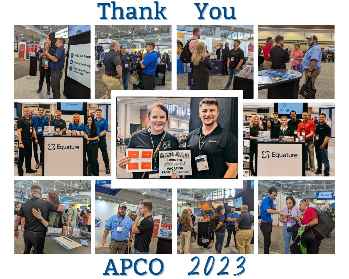 Equature's tweet photo. #APCO2023 โ thatโs a wrap! Reconnecting with our valued customers was a blast, and forging connections with new possibilities was even more awesome! Until next time. Hope to see you at #APCO2024 in Orlando!
#publicsfaety #ConnectionsMade #firstresponders #police #techsolutions https://t.co/mjGAgJlL4C