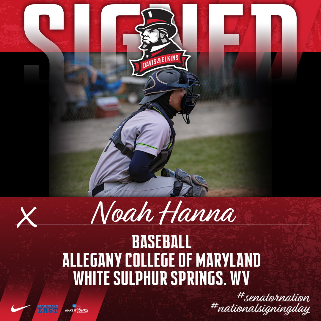 We are excited to announce that Noah Hanna has committed to joining <a href="/senatorsBSB/">Davis & Elkins Baseball</a> from White Sulphur Springs, WV! Welcome to Senator Nation! #signed #committed #rollsens