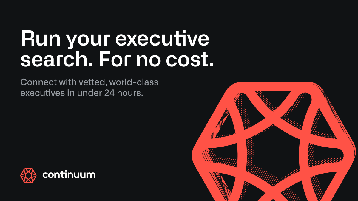 JoinContinuum's tweet photo. Do you know exactly what you want in your next executive? Post your role to @JoinContinuum's marketplace and get relevant, vetted executives in your inbox in 24 hours...for no charge. Get started today! https://t.co/CHVGnqvOlI #execsearch #talent #marketplace #free #fractional https://t.co/QercOkB2mV