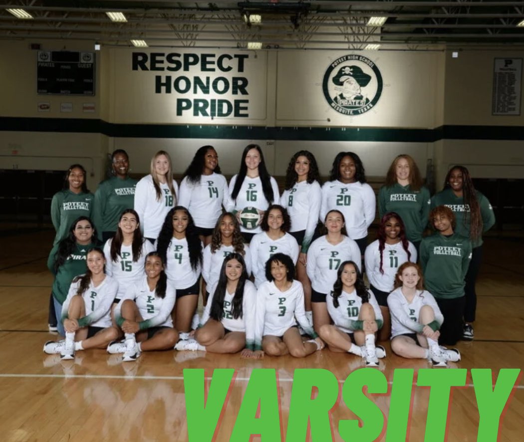 PoteetVB's tweet photo. Good Luck to our VARSITY competing in the Crowley Tournament this weekend! Let’s bring back some hardware!!!! 🏆 🏴‍☠️💚 #LOCKEDIN @mesquitepoteet @mesquiteisdtx  @mesquiteisdATH https://t.co/vMUl3RZDPO