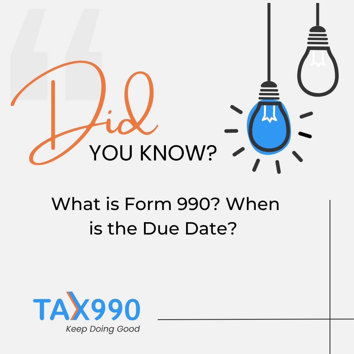 #DidYouKnow?

What exactly IS Form 990? When is it due?

Learn more about Series 990 Forms: bit.ly/3Qw8bF6  

E-file now with Tax990!

#Form990 #IRSForm990 #990Form #whatisForm990 #form990 #990return #990deadline #990duedate #Quora