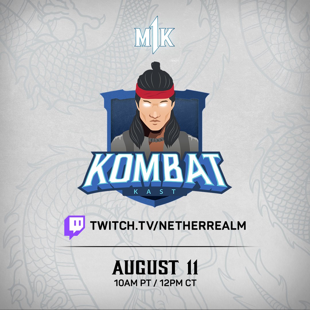 Dive deeper into the New Era. The next Kombat Kast will kick off Friday, August 11th @ 10:00AM PT / 12:00PM CT. Join us for a discussion and a full gameplay breakdown of Smoke, Ashrah, and Geras. #MK1