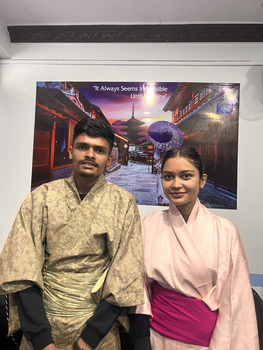kgeduconsultant's tweet image. Students are trying to experience Japanese culture in KG
#studyinjapan
#japaneseculture
#JapaneseLanguageLearning
#KG