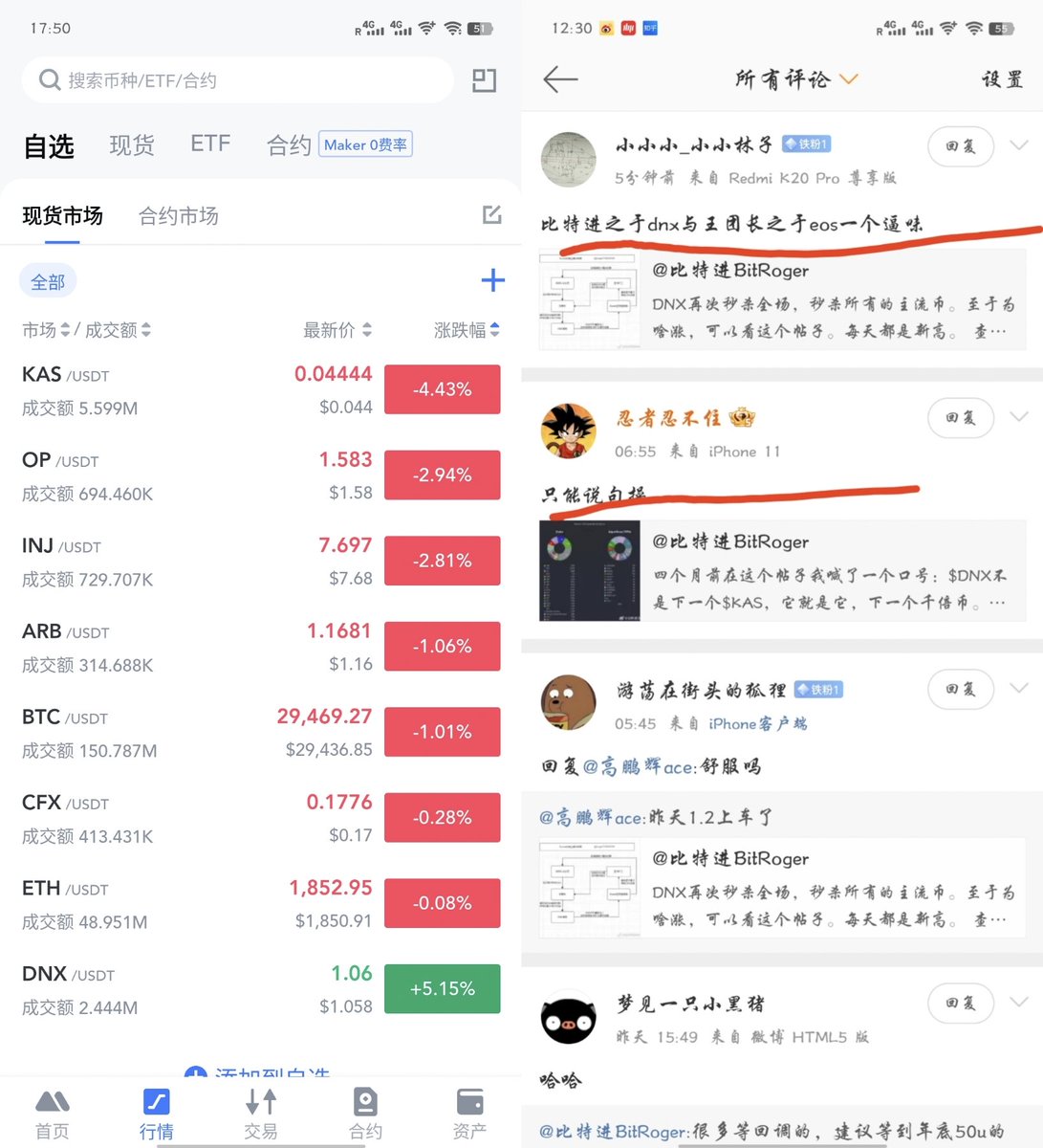 朋友们，我分享的#DNX，最近几个月一直在涨。大盘瀑布了，大家都在跌，$DNX还是万花丛中一点绿。为啥那么多人骂我呢。why？