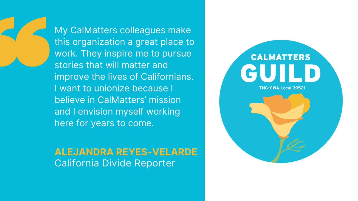 Why is CalMatters staff unionizing? @r_valejandra: 'I believe in CalMatters’ mission and I envision myself working here for years to come.'