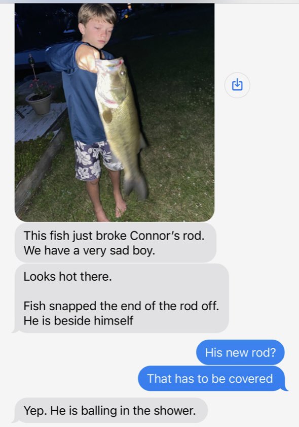 jcdavis18's tweet photo. Pretty disappointed with the customer service of @Lews_Fishing   
Reached out to them about a broken new fishing rod and have not heard anything for over 2 weeks (after being told 5-7 days). 
So… my 10yr old will have to wait if his new fishing rod will be replaced. 😞 https://t.co/kwUUnzMe1A