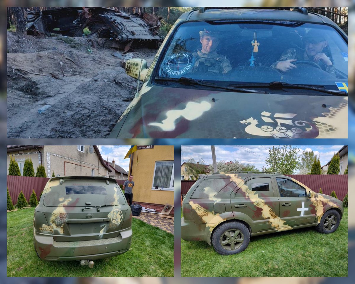 bluelightswede1's tweet photo. Klamra önskade sig en SUV till en av sina medarbetare. Via försäljning av deras accessoarer nådde vi målet.  #Ukraine #ukraine #klamra https://t.co/qPTT7UUcgp