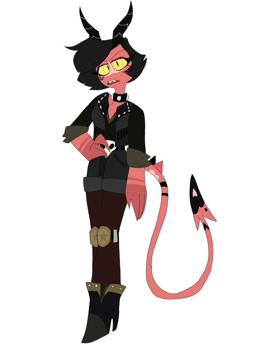 APegasus2's tweet photo. Finally, the FINAL redesign for her

(Renamed her Winnie and the mom's name is now Wrangle)

(All the other family members are now debunked except for the parents)

#HelluvaBoss https://t.co/yGgl62kz9i