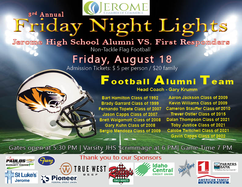 VisitJerome's tweet photo. 3rd Annual Showdown. Gates open at 5:30 pm on Friday August 18. 

** Note that the money raised stays with the Jerome High School Athletics. https://t.co/IbB5b0FqAG