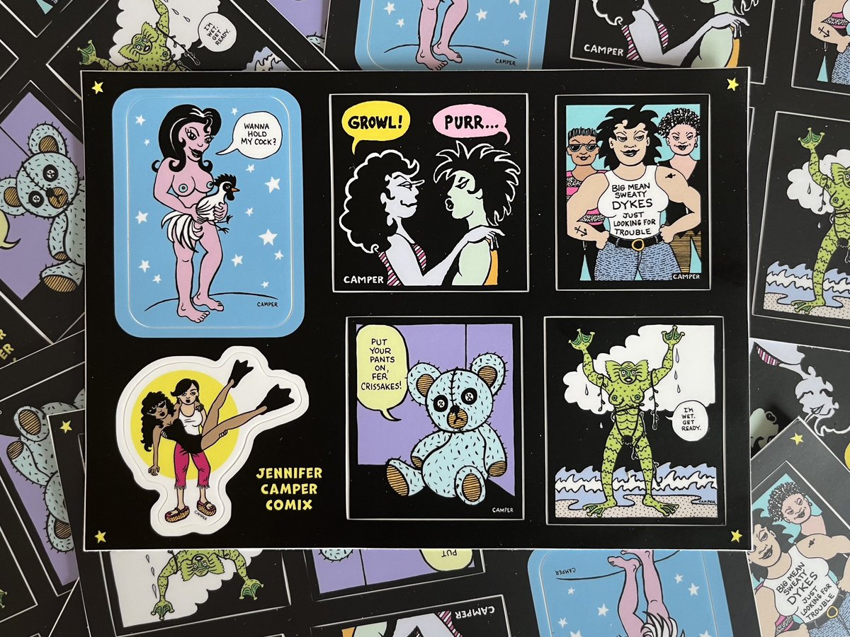 Sticker Sheets! Just for you from Jennifer Camper. Table B16 at Flame Con this weekend. With @UranusComics flamecon.org