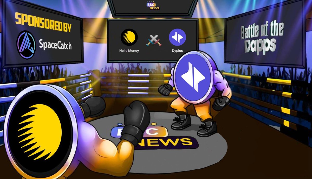 BSCNews's tweet photo. 🕔 Only 1  hour left...

Tune in to tonight's #BattleoftheDapps to watch @dypius and @Helio_Money battle it out!

🗓️ TODAY, 5 pm UTC
🌐 https://t.co/xWlJtNWFlU

#Sponsored by @spacecatch_io https://t.co/O0c2lUQkbE