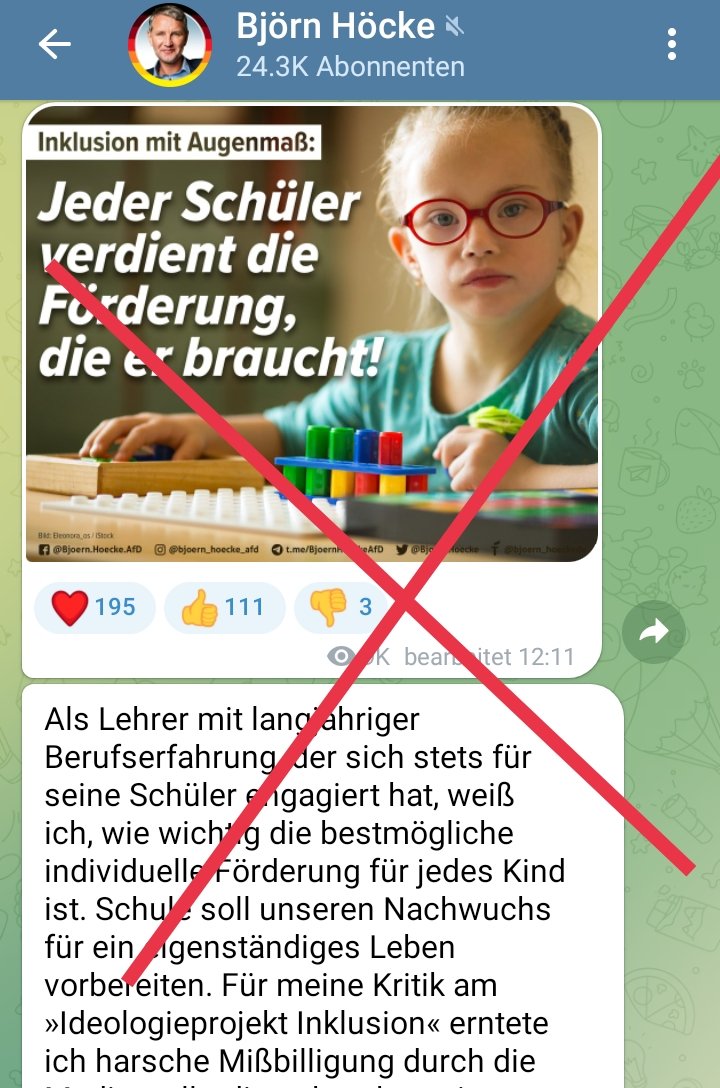 Anonymous00708's tweet image. HAHA‼️😁
DA HAT JEMAND SCHISS!
Das #Höcke jetzt  zurückrudert liegt daran,dass er weiß das ihn das viele Stimmen bei Konservativen kostet
Im Kern bleibt er ein Faschist, wie sein Mißbrauch des #Euthanasie-Begriff &quot;lebensunwertes Leben&quot; gezeigt hat #Behinderte
#AfDsindFaschisten
