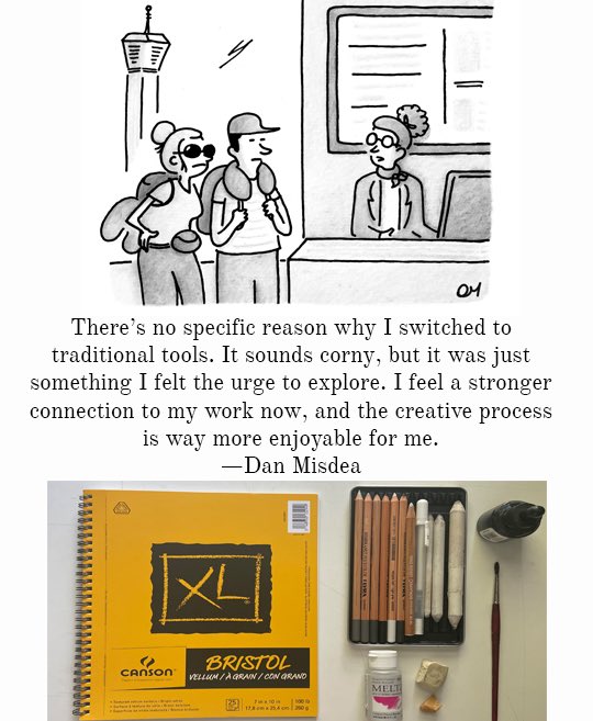acaseforpencils's tweet photo. Special thanks to Dan Misdea for sharing about his art supplies &amp; drawing process! Be sure to check out his children’s book, out this week! He also mentions a tool that hasn’t been featured on this blog before, even though I’ve interviewed 100s of folks!

https://t.co/BC5sVrt38U https://t.co/vmrRDUV84n