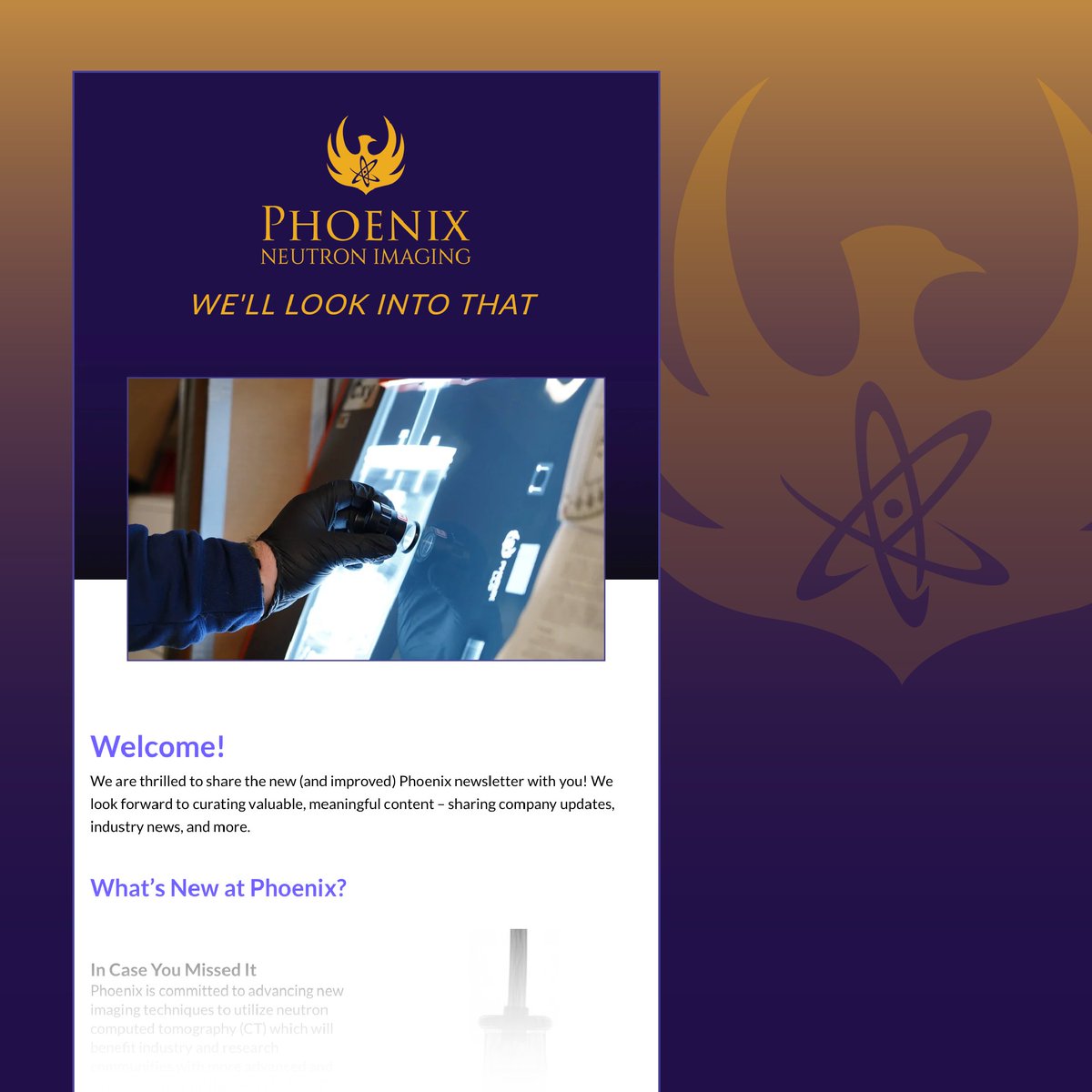 In case you missed it, we recently re-launched our newsletter! Make sure to sign up and get the latest Phoenix updates, special sneak peeks, and exclusive content from our team. hubs.la/Q01-C1T40