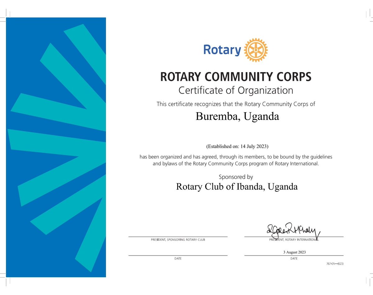 RCibanda's tweet photo. The Rotary Club of Ibanda welcomes a new Baby - The Rotary Community Corps of Buremba. Celebrate with us this great milestone https://t.co/vTCMKbx0TC