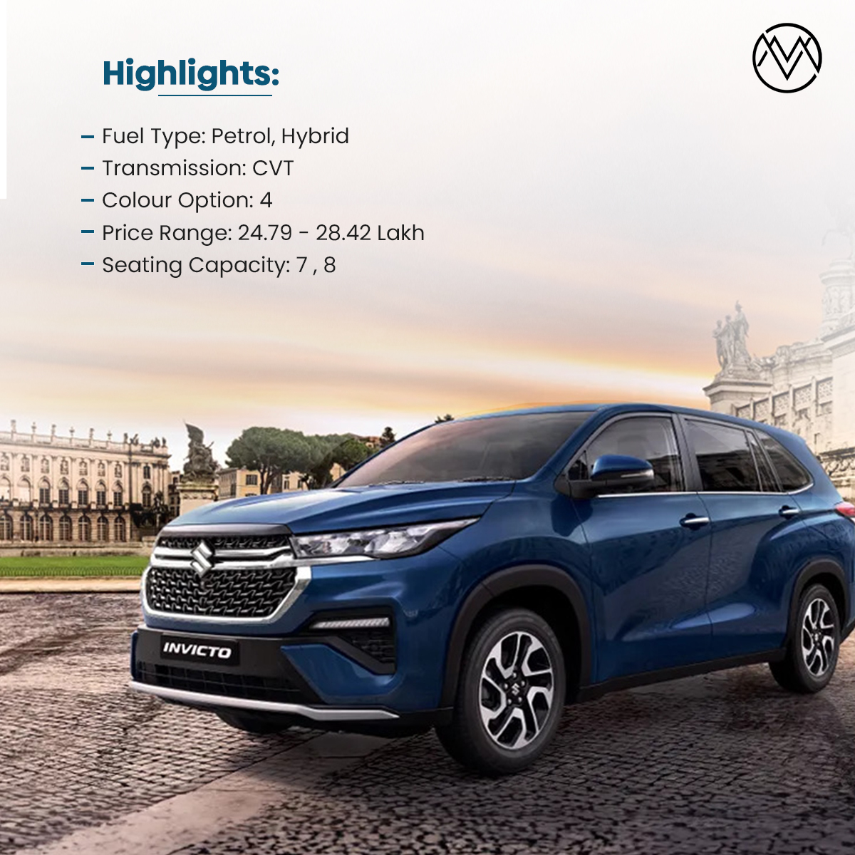 MentorVehicle's tweet photo. The Maruti Invicto is here! It's the most advanced car that Maruti has ever made, with features that will make your driving experience more comfortable, safer, and more fun.
#MarutiInvicto #TheFutureOfDriving #MarutiInvicto #TheFutureOfDriving #BuiltForTheFuture #Maruti #Invicto https://t.co/fLecRglKA5