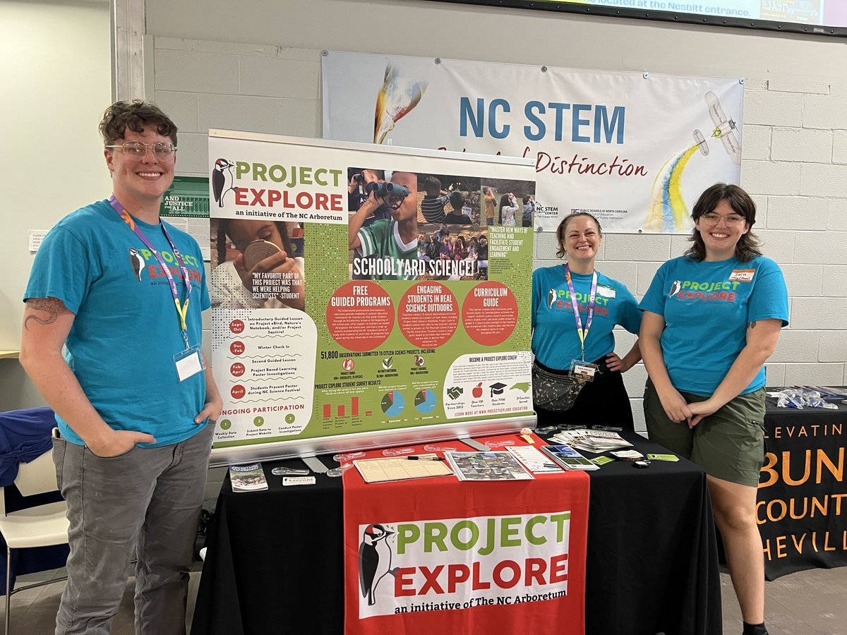 BCS STEAM welcomes our community partners <a href="/YMCABlueRidge/">YMCA Blue Ridge Assembly</a> and <a href="/ncarboretum/">ncarboretum</a> , who set up awesome informational booths showcasing their awesome programs for students!