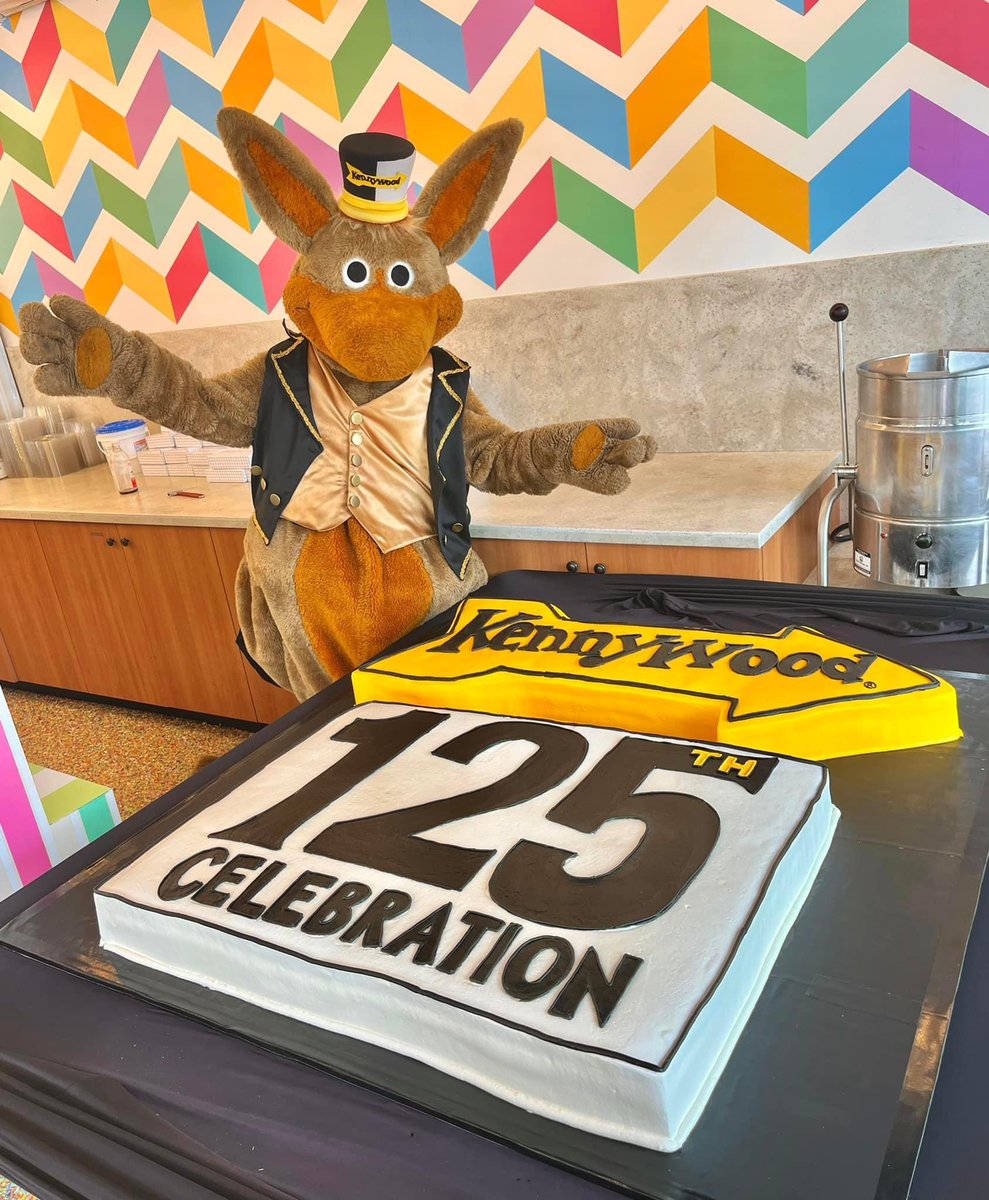 Kennywood (@kenny_kangaroo) on Twitter photo Please join us near the Old Mill today, August 10, at 2:30PM for a special presentation commemorating 125 Years of Kennywood memories! Then, join Kenny for a free slice of cake from our friends at the <a href="/OakmontBakery/">Oakmont Bakery</a>, while supplies last. 🎂 Please join us near the Old Mill today, August 10, at 2:30PM for a special presentation commemorating 125 Years of Kennywood memories! Then, join Kenny for a free slice of cake from our friends at the <a href="/OakmontBakery/">Oakmont Bakery</a>, while supplies last. 🎂
