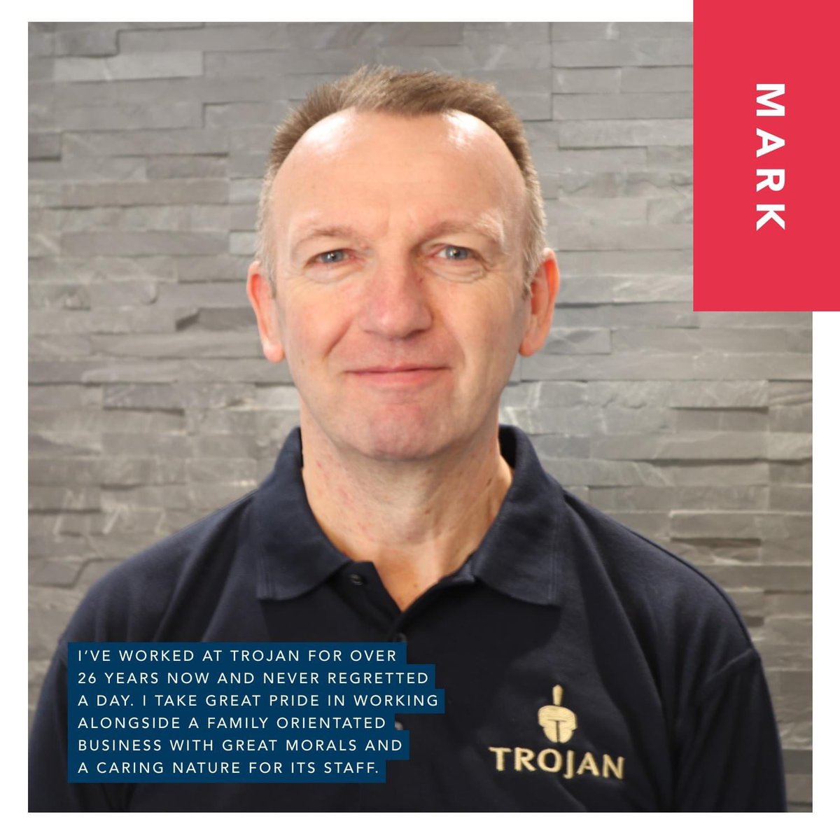 Meet Mark, our operations expert who oversees procurement, new projects, and plant installations. He loves Trojan's balance of a relaxed atmosphere and occasional pressure while collaborating with dedicated, hard-working colleagues.