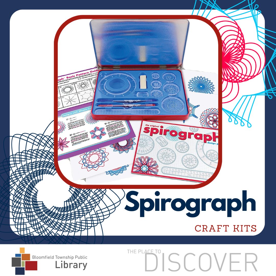 BTPL_MI's tweet image. Who says math and physics can’t be beautiful? Check out a Spirograph and see for yourself! Create incredibly intricate patterns using mathematical concepts – many of which will mimic shapes found in nature.. #STEM #LibraryCollection #BloomfieldTownshipMI btpl.org/review/stem-ki…