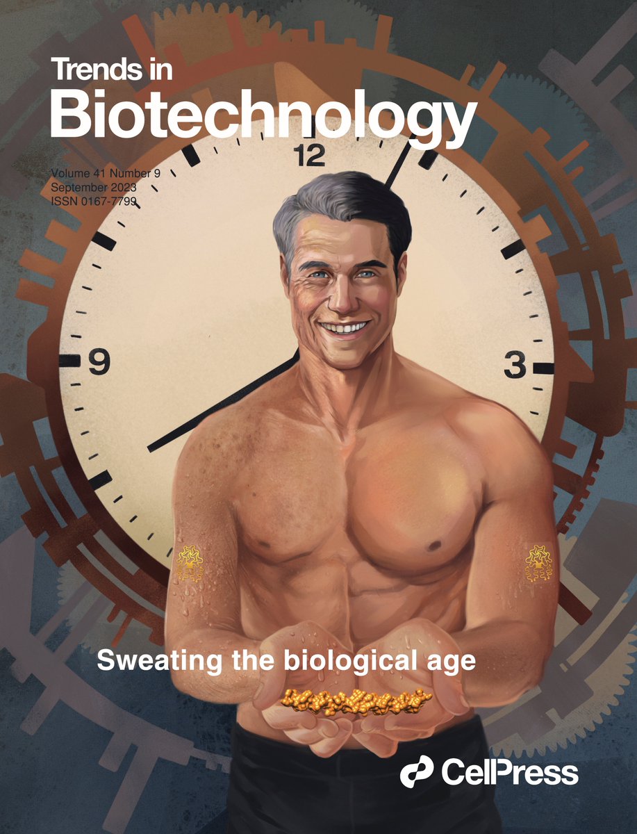 Our cover "Sweating the biological #age" is on the September Issue of Trends in Biotechnology🤩

Image designed by Noe and me (dedicated to our sons🙌) and drawn by Ella Maru Studio. Thanks a lot Ella for creating this wonderful image🙏

#wearables #aging #sensors