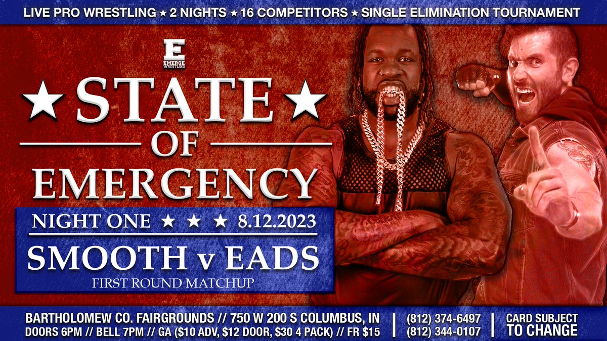 .@PrettyBoySmooth vs. @D_ManOfTomorrow - THIS SATURDAY 8/12 in Columbus, IN