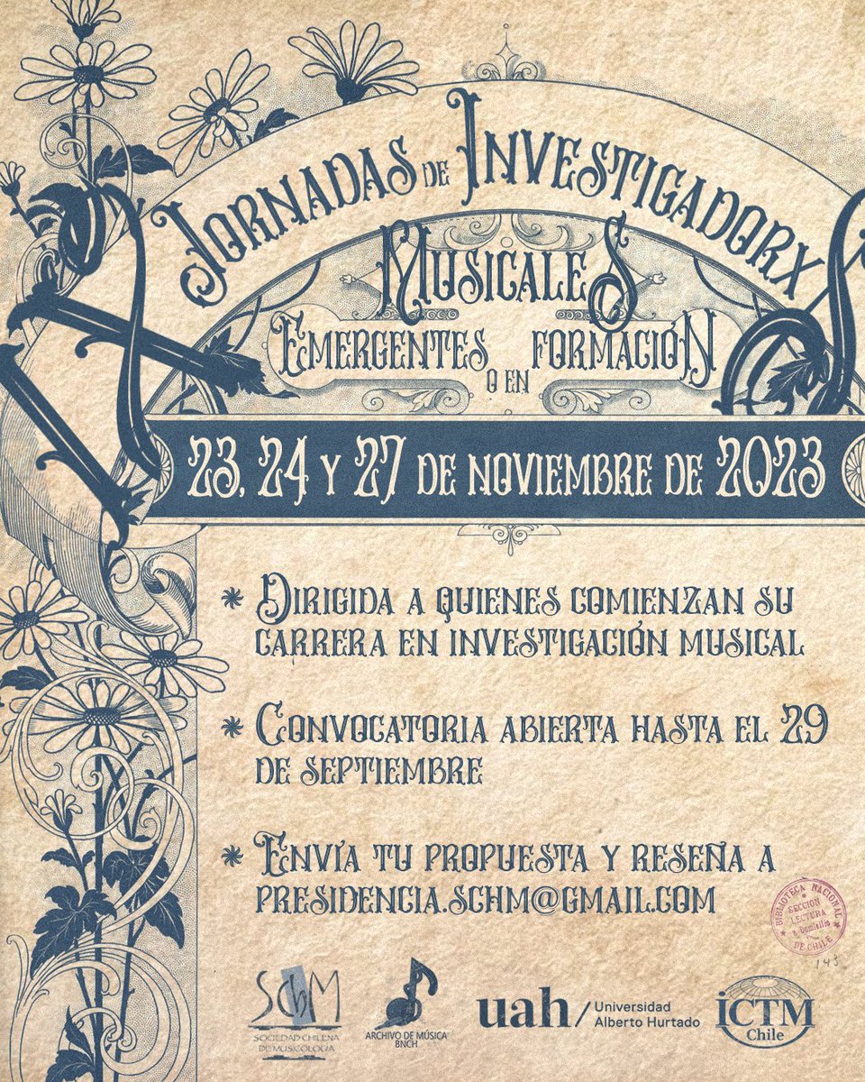 Invitamos a investigadoras e investigadores emergentes o en formación a enviar propuestas de ponencias para ser presentadas en las IX Jornadas que se realizarán los días 23, 24 y 27 de noviembre de 2023. Plazo de recepción de ponencias hasta el 29 de septiembre.