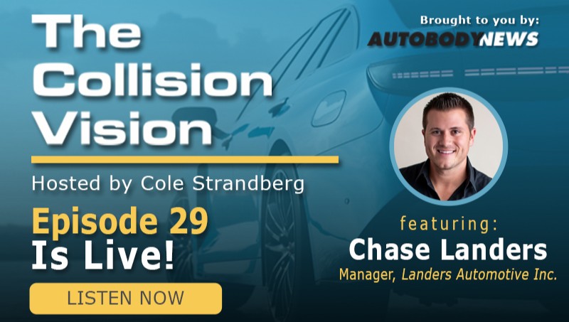 The Collision Vision Podcast Ep. 29 - Scaling the Family Collision Business with Chase Landers. Listen to the full episode here: bit.ly/3jz76hJ or find us on Apple Podcasts, Spotify or Audible. #TheCollisionVision #Autobodynews #CollisionRepair #podcast