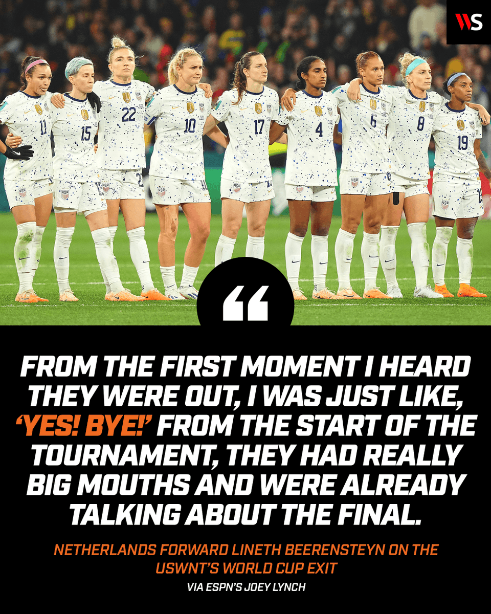 SInow's tweet photo. The USWNT was put on blast with a World Cup parting shot from Netherlands forward Lineth Beerensteyn: https://t.co/7NsP5CD7K0 https://t.co/zNtpaJx90o