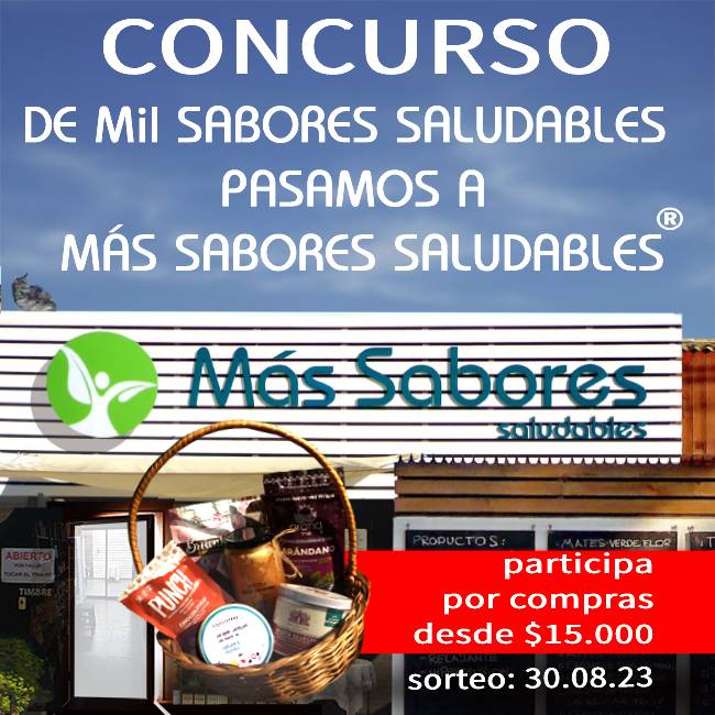 MILSABORESCHILE's tweet photo. Participa por la compra desde $15.000🌞 
Sorteo: 30.08.2023😃

Encuentra tus productos en MÁS SABORES SALUDABLES Puerto de Palos 587 / Pampa Baja, La Serena Whatsapp: +56984313956 venta online con delivery: https://t.co/oiEAc2LUeo #laserena #coquimbo https://t.co/wU7s10csxn