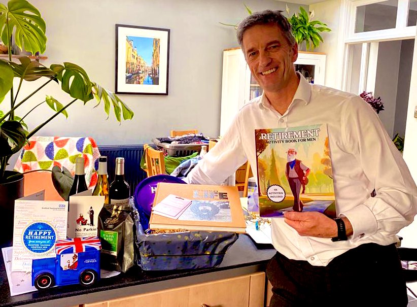 Bittersweet day full of fond farewells as I retire from <a href="/bthft/">Bradford Teaching Hospitals NHS FT</a>.  Massive heartfelt thank-you to all my friends and colleagues for the presents &amp; good wishes.  And I am loving the books of <a href="/IanBeesleyphoto/">Ian Beesley</a> - what a way to remember #BrilliantBradford.