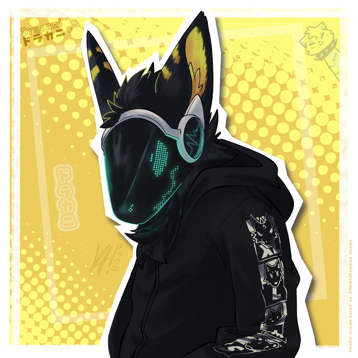 protonav's tweet photo. Got this amazing comission done by @Dracanimaker 🔥 They did an amazing job with the details 💚

#protogen #furry #furryartwork https://t.co/nsgUeudCzm