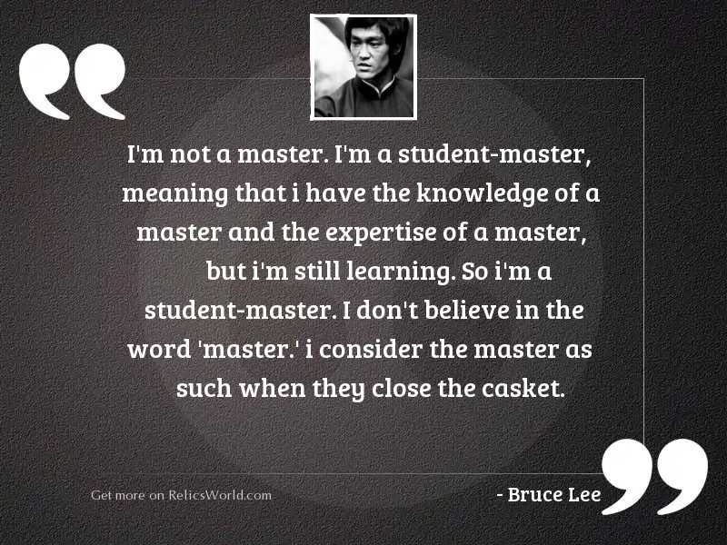 DCamach03's tweet photo. So much to #learn. #NeverStopGrowing
#StudentMaster #BruceLee #Quotes https://t.co/ckA5GgIS2e